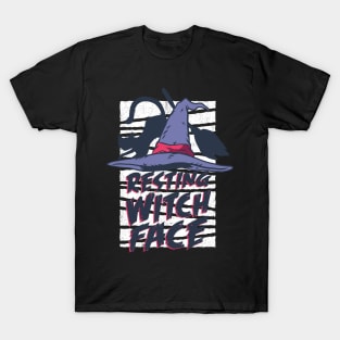 Halloween Resting Witch Face T-shirt Design T-Shirt